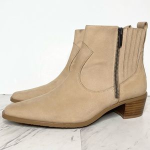 New! Donald Pliner Banks Tan Nubuck Bootie 8 1/2